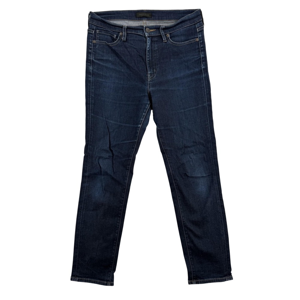 Uniqlo Jeans Womens 27 Dark Wash Blue Skinny Stretch Denim Mid‎ Rise Classic